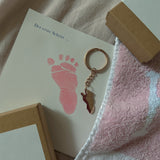 GILDA Baby Footprint Keychain Silver (Personalized)