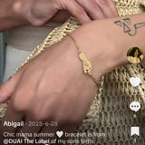GILDA Armband mit personalisiertem Baby-Fußabdruck aus 18K Vergoldung