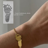 GILDA Armband mit personalisiertem Baby-Fußabdruck aus 18K Vergoldung