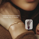 GILDA Armband mit personalisiertem Baby-Fußabdruck aus 18K Vergoldung