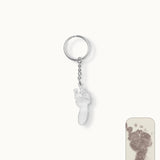 GILDA Baby Footprint Keychain Silver (Personalized)