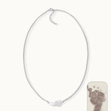 GILDA Baby Footprint Necklace Silver (Personalized)