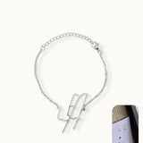 BELLA Armband mit personalisierter Kinder-Handschrift Silber