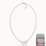 BELLA Kids Writing Necklace Silver (Personalized)