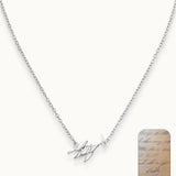 DELIA Handwriting Necklace Silver (Personalized)