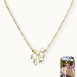 GRETA Photo Silhouette Necklace 18k Gold (Personalized)