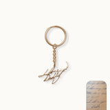 DELIA Keychain Handwriting 18k Gold (Personalized)