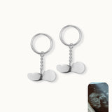 LILY Embryo Keychain Partner Set Silver (Personalized)