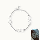 LILY Armband mit personalisierter Embryo Silhouette Silber