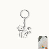 MARA Kids Drawing Keychain Silver (Personalized)